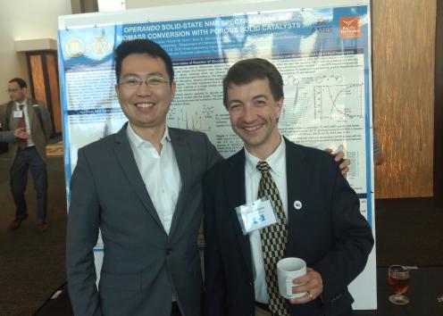 Dr. Alan Allgeier (right) and a former colleague during a conference.