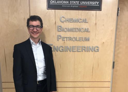 Dr. Allgeier during a seminar at the Oklahoma State University.